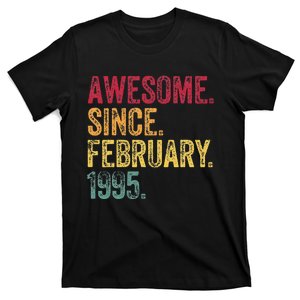 Awesome Since February 1995 28th Birthday Gift 28 Years Old T-Shirt