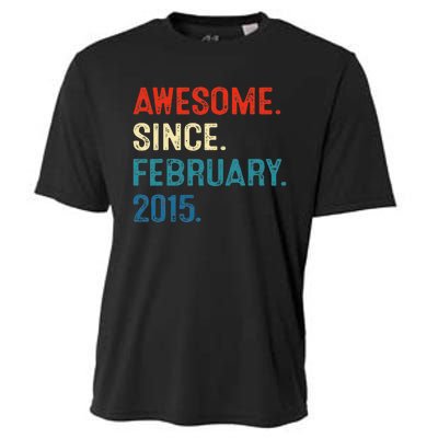 Awesome Since February 2015 8th Birthday Gift 8 Year Old Cooling Performance Crew T-Shirt