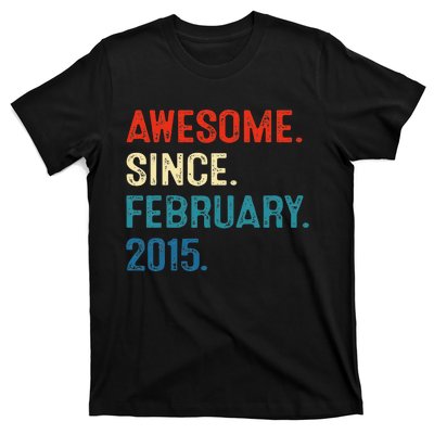 Awesome Since February 2015 8th Birthday Gift 8 Year Old T-Shirt