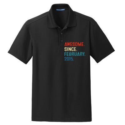 Awesome Since February 2015 8th Birthday Gift 8 Year Old Dry Zone Grid Polo