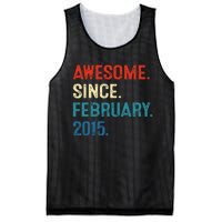 Awesome Since February 2015 8th Birthday Gift 8 Year Old Mesh Reversible Basketball Jersey Tank