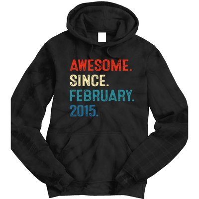 Awesome Since February 2015 8th Birthday Gift 8 Year Old Tie Dye Hoodie