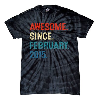 Awesome Since February 2015 8th Birthday Gift 8 Year Old Tie-Dye T-Shirt