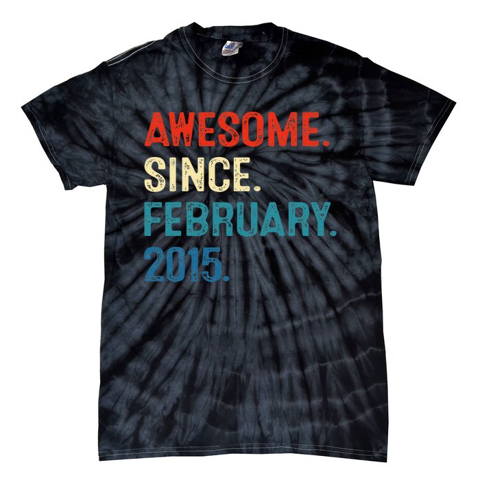 Awesome Since February 2015 8th Birthday Gift 8 Year Old Tie-Dye T-Shirt