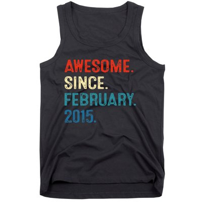 Awesome Since February 2015 8th Birthday Gift 8 Year Old Tank Top