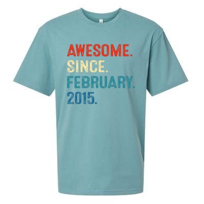 Awesome Since February 2015 8th Birthday Gift 8 Year Old Sueded Cloud Jersey T-Shirt