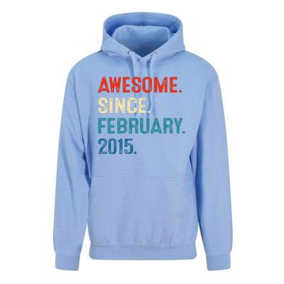 Awesome Since February 2015 8th Birthday Gift 8 Year Old Unisex Surf Hoodie