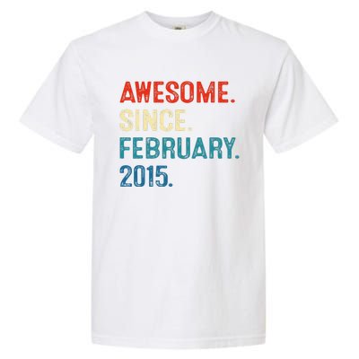 Awesome Since February 2015 8th Birthday Gift 8 Year Old Garment-Dyed Heavyweight T-Shirt