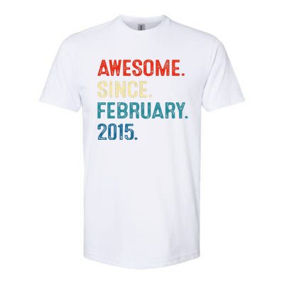 Awesome Since February 2015 8th Birthday Gift 8 Year Old Softstyle CVC T-Shirt