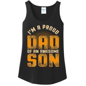 Awesome Son Family Daddy Fathers Day Men Im A Proud Dad Ladies Essential Tank