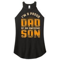 Awesome Son Family Daddy Fathers Day Men Im A Proud Dad Women's Perfect Tri Rocker Tank