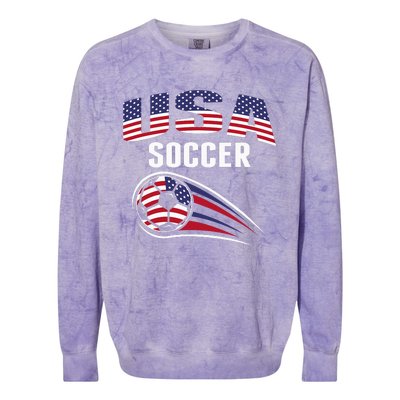 America Soccer Fans Jersey United States Football Lovers Colorblast Crewneck Sweatshirt