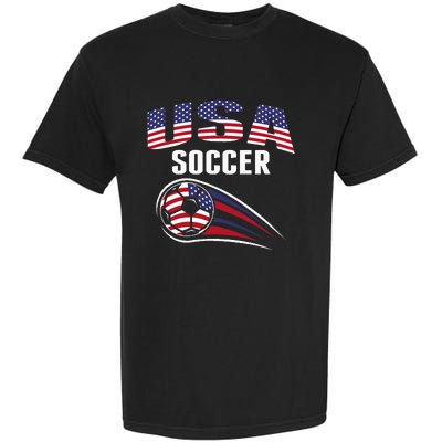 America Soccer Fans Jersey United States Football Lovers Garment-Dyed Heavyweight T-Shirt