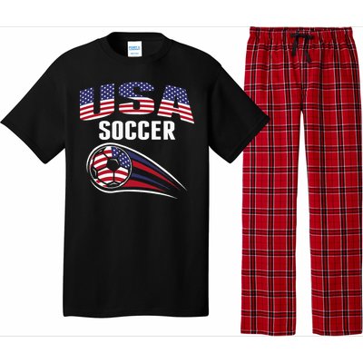 America Soccer Fans Jersey United States Football Lovers Pajama Set