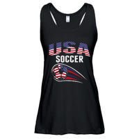 America Soccer Fans Jersey United States Football Lovers Ladies Essential Flowy Tank