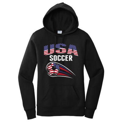 America Soccer Fans Jersey United States Football Lovers Women's Pullover Hoodie