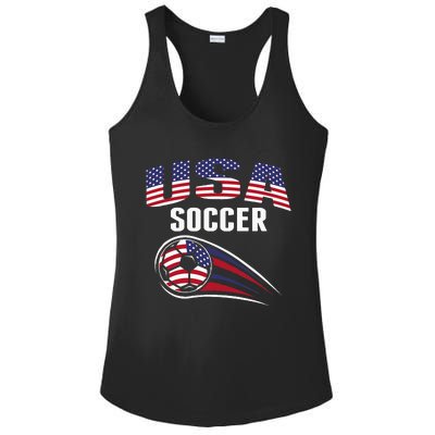 America Soccer Fans Jersey United States Football Lovers Ladies PosiCharge Competitor Racerback Tank