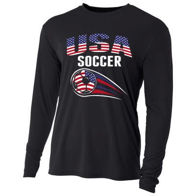 America Soccer Fans Jersey United States Football Lovers Cooling Performance Long Sleeve Crew