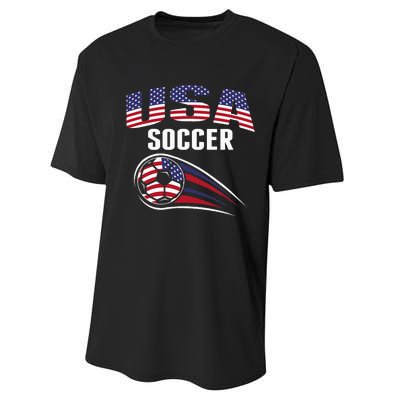 America Soccer Fans Jersey United States Football Lovers Performance Sprint T-Shirt