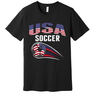 America Soccer Fans Jersey United States Football Lovers Premium T-Shirt