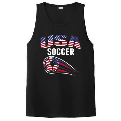 America Soccer Fans Jersey United States Football Lovers PosiCharge Competitor Tank