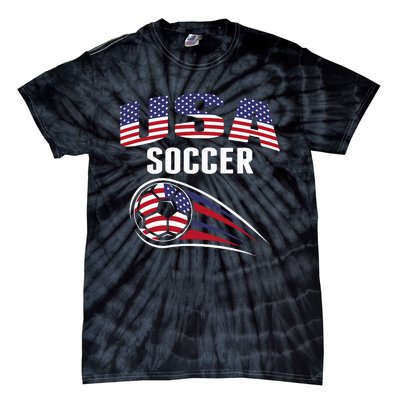 America Soccer Fans Jersey United States Football Lovers Tie-Dye T-Shirt