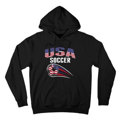 America Soccer Fans Jersey United States Football Lovers Tall Hoodie