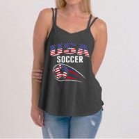 America Soccer Fans Jersey United States Football Lovers Women's Strappy Tank