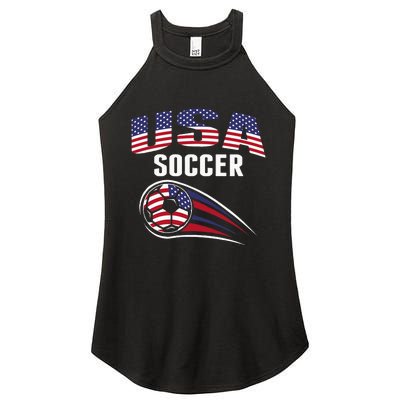 America Soccer Fans Jersey United States Football Lovers Women's Perfect Tri Rocker Tank