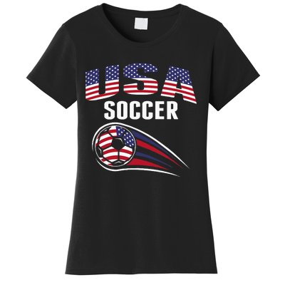 America Soccer Fans Jersey United States Football Lovers Women's T-Shirt