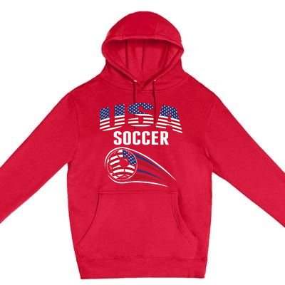 America Soccer Fans Jersey United States Football Lovers Premium Pullover Hoodie