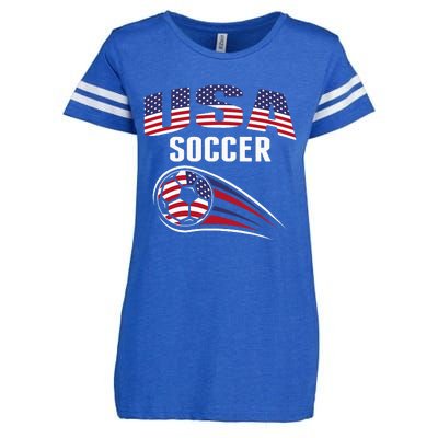 America Soccer Fans Jersey United States Football Lovers Enza Ladies Jersey Football T-Shirt