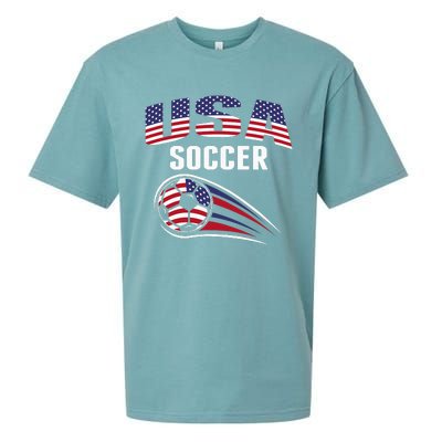 America Soccer Fans Jersey United States Football Lovers Sueded Cloud Jersey T-Shirt