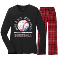 American Sport Fan Baseball Lover Batter Baseball Women's Long Sleeve Flannel Pajama Set 