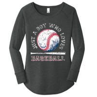 American Sport Fan Baseball Lover Batter Baseball Women's Perfect Tri Tunic Long Sleeve Shirt