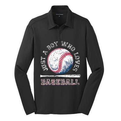 American Sport Fan Baseball Lover Batter Baseball Silk Touch Performance Long Sleeve Polo