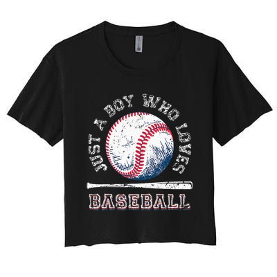 American Sport Fan Baseball Lover Batter Baseball Women's Crop Top Tee