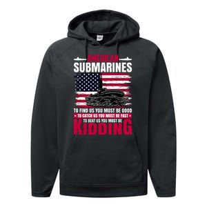 American Submarines Funny Must Be Good Fast Kidding Performance Fleece Hoodie