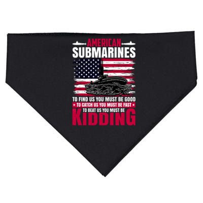 American Submarines Funny Must Be Good Fast Kidding USA-Made Doggie Bandana