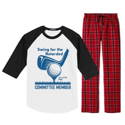 Awesome Swing For The Retarded Committee Member June 6th 1982 Raglan Sleeve Pajama Set