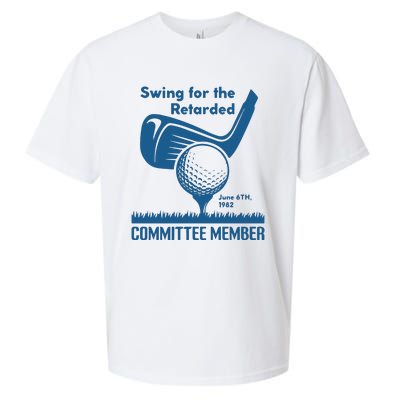 Awesome Swing For The Retarded Committee Member June 6th 1982 Sueded Cloud Jersey T-Shirt