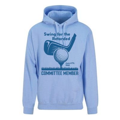 Awesome Swing For The Retarded Committee Member June 6th 1982 Unisex Surf Hoodie