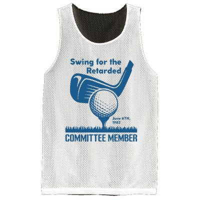 Awesome Swing For The Retarded Committee Member June 6th 1982 Mesh Reversible Basketball Jersey Tank