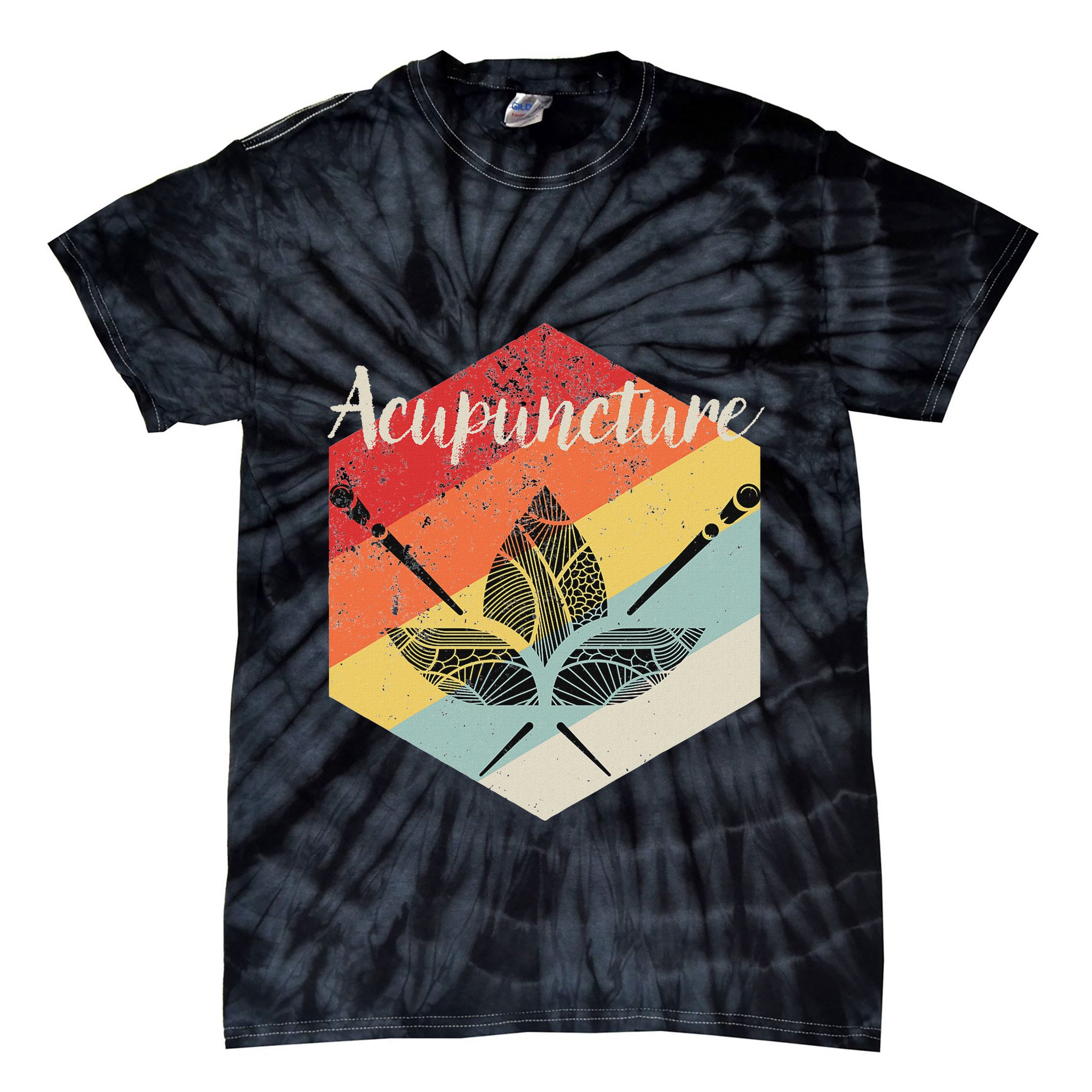 American Softball Flag Players And Bat Tie-Dye T-Shirt