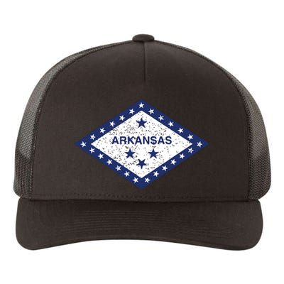 Arkansas State Flag Vintage Distressed Design T Yupoong Adult 5-Panel Trucker Hat