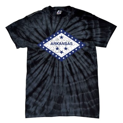 Arkansas State Flag Vintage Distressed Design T Tie-Dye T-Shirt