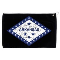 Arkansas State Flag Vintage Distressed Design T Grommeted Golf Towel