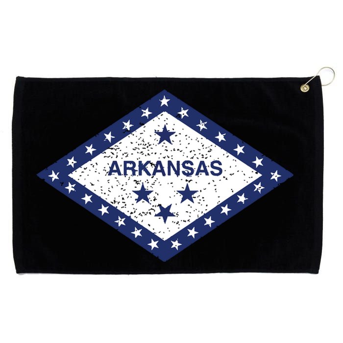 Arkansas State Flag Vintage Distressed Design T Grommeted Golf Towel