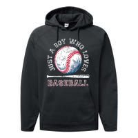 American Sport Fan Baseball Lover Boy Batter Baseball Gift For Player Performance Fleece Hoodie