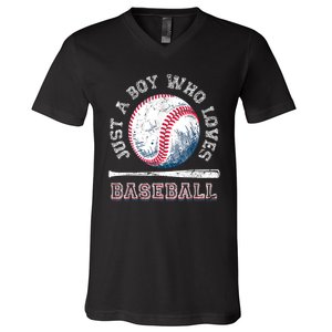 American Sport Fan Baseball Lover Boy Batter Baseball Gift For Player V-Neck T-Shirt